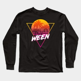 Ween - Proud Name Retro 80s Sunset Aesthetic Design Long Sleeve T-Shirt